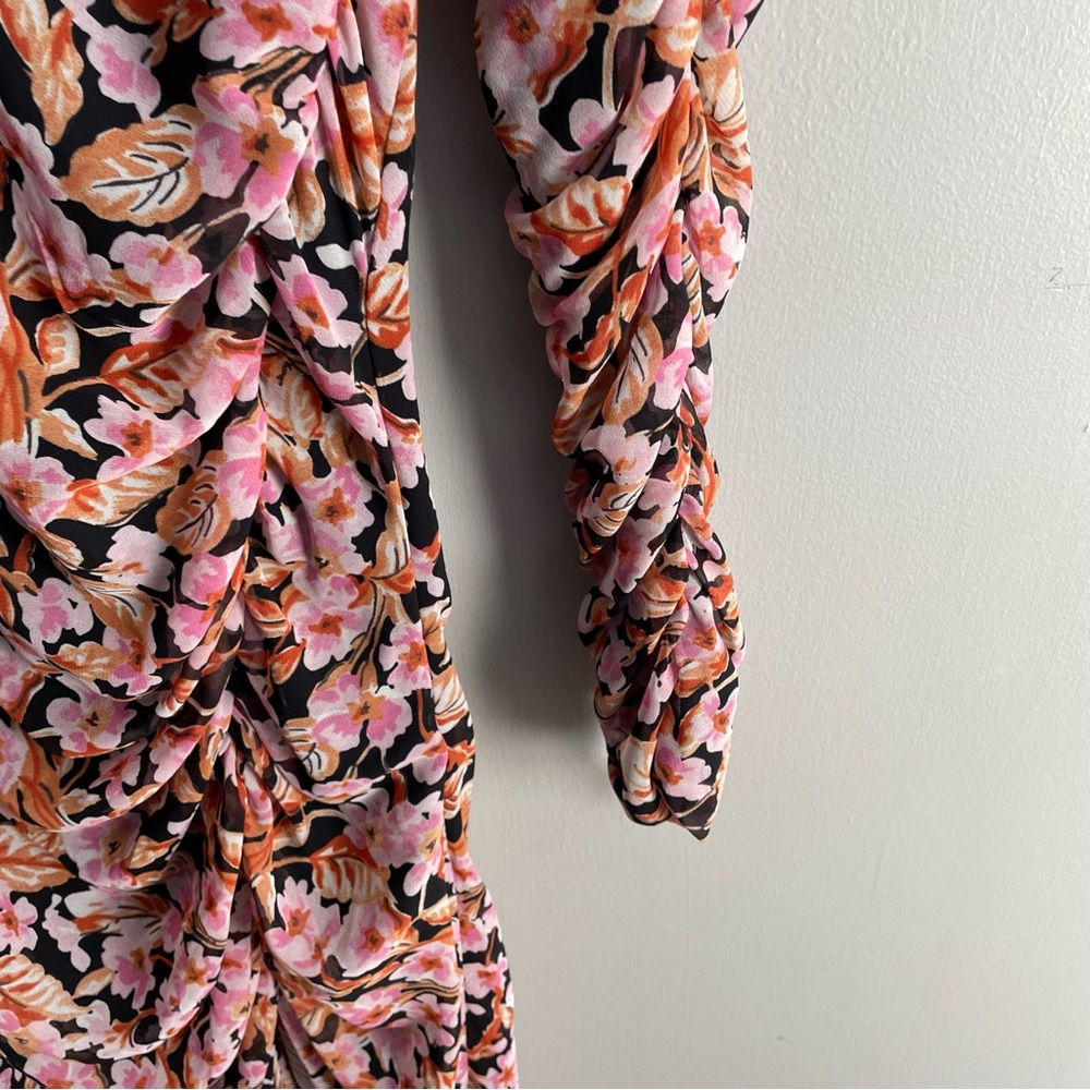 Zara Women’s Midi Floral Ruched Dress - Size M, NWT, Feminine & Flattering - Picture 16 of 16